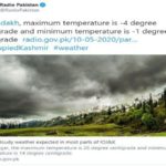 Twitter schools Pakistan on Ladakh weather update gaffe – Indian Defence Research Wing