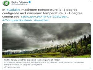 Twitter schools Pakistan on Ladakh weather update gaffe – Indian Defence Research Wing
