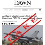 Fake news screenshot about ‘missing F-16’ posing as Dawn.com surfaces on social media – Indian Defence Research Wing