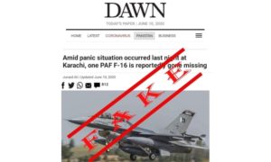 Fake news screenshot about ‘missing F-16’ posing as Dawn.com surfaces on social media – Indian Defence Research Wing