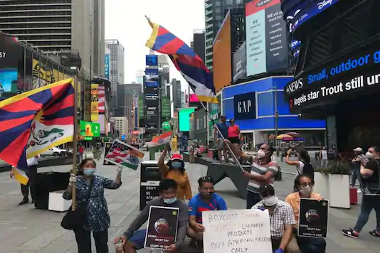 Indian-American Community Holds ‘Boycott China’ Protest at Times Square in New York – Indian Defence Research Wing