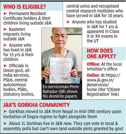 Many retired Gorkha soldiers in 6.6k to get J&K domicile – Indian Defence Research Wing