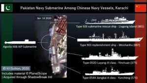 Satellite Image Shows Pakistani Submarine With Chinese Navy – Indian Defence Research Wing