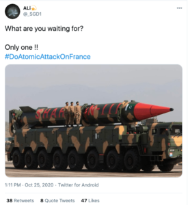 Citizens of parody country Pakistan want Imran Khan to nuke France for calling out radical Islam – Indian Defence Research Wing