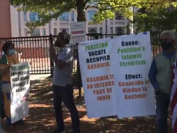 Kashmiri Pandit diaspora protests outside Pak Embassy in Washington – Indian Defence Research Wing