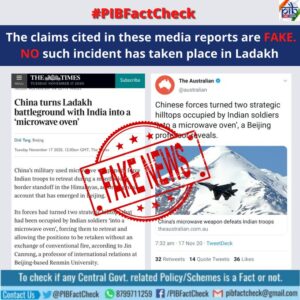 Army dismisses reports on employment of microwave weapon by China in eastern Ladakh – Indian Defence Research Wing