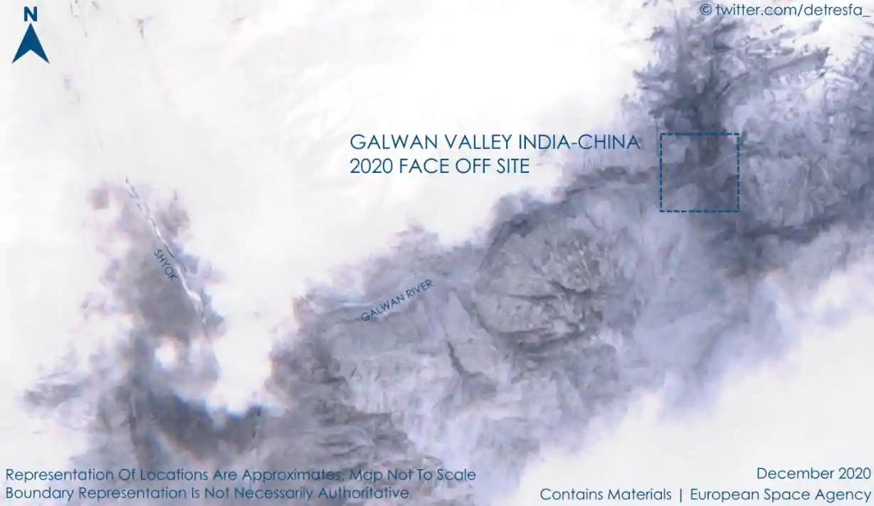 Satellite image of winter at Galwan Valley emerges – Indian Defence Research Wing